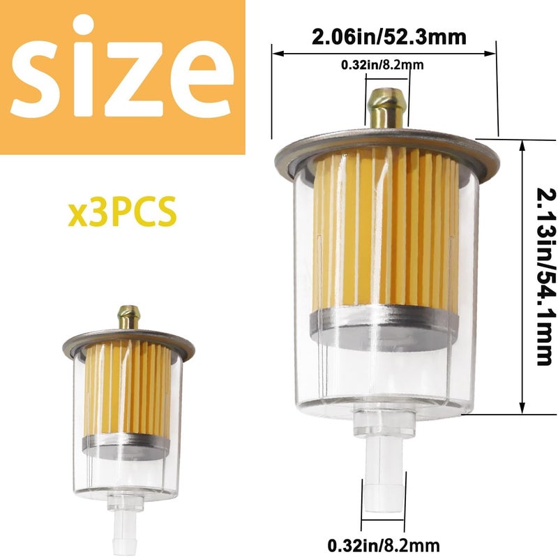 Taiss 4PCS Universal Gas Inline Fuel Filters with Magnet, Fits Fuel Line and Widely Used for Replacing Fuel Filters of Cars, Motorcycles, Trucks And Gasoline Powered Engines - Image 2